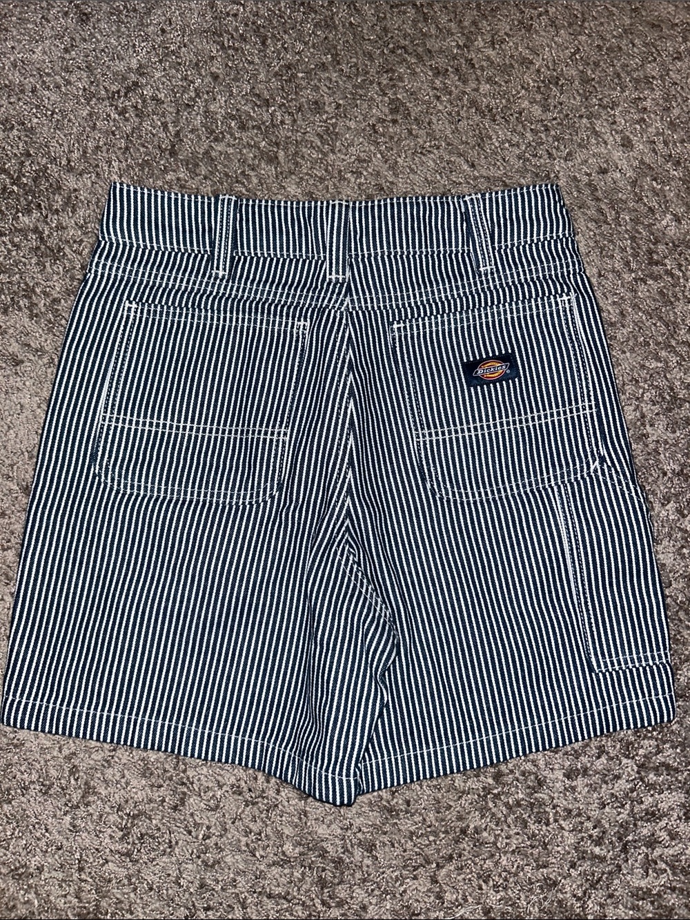 Dickies Navy and White Striped Women’s Shorts